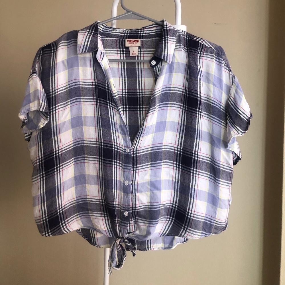 Cropped Button-down Blouse